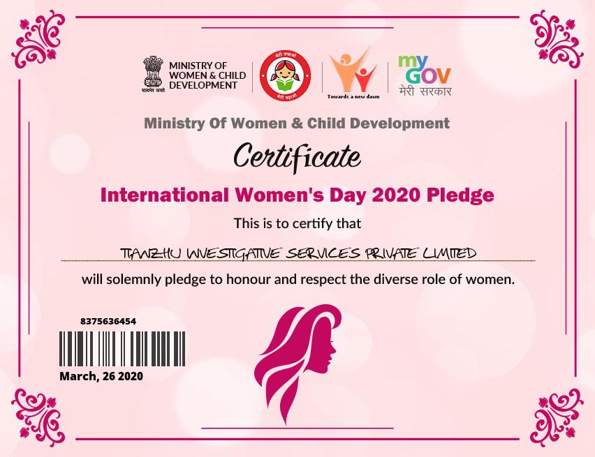 International women pledge.